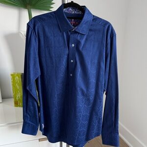 Robert Graham Men's Blue Long Sleeve Shirt